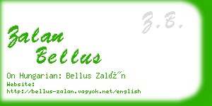 zalan bellus business card